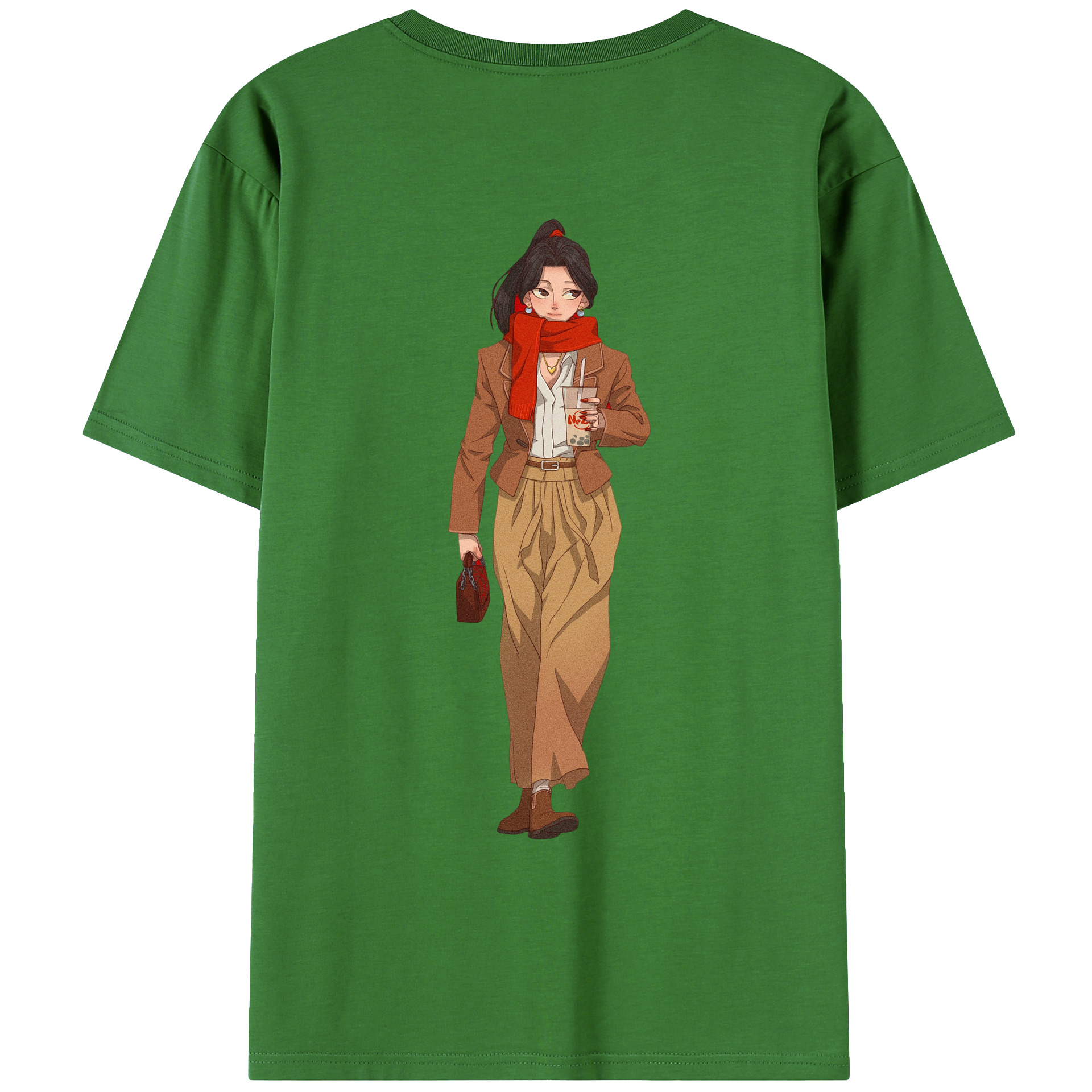 （画像用） Ne Zha 2 ナタ 魔童の大暴れ レディース半袖Tシャツ(バックプリント)